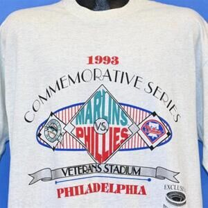 1993 Commemorative Series Mlb Veterans Stadium Marlins Phillies Shirt